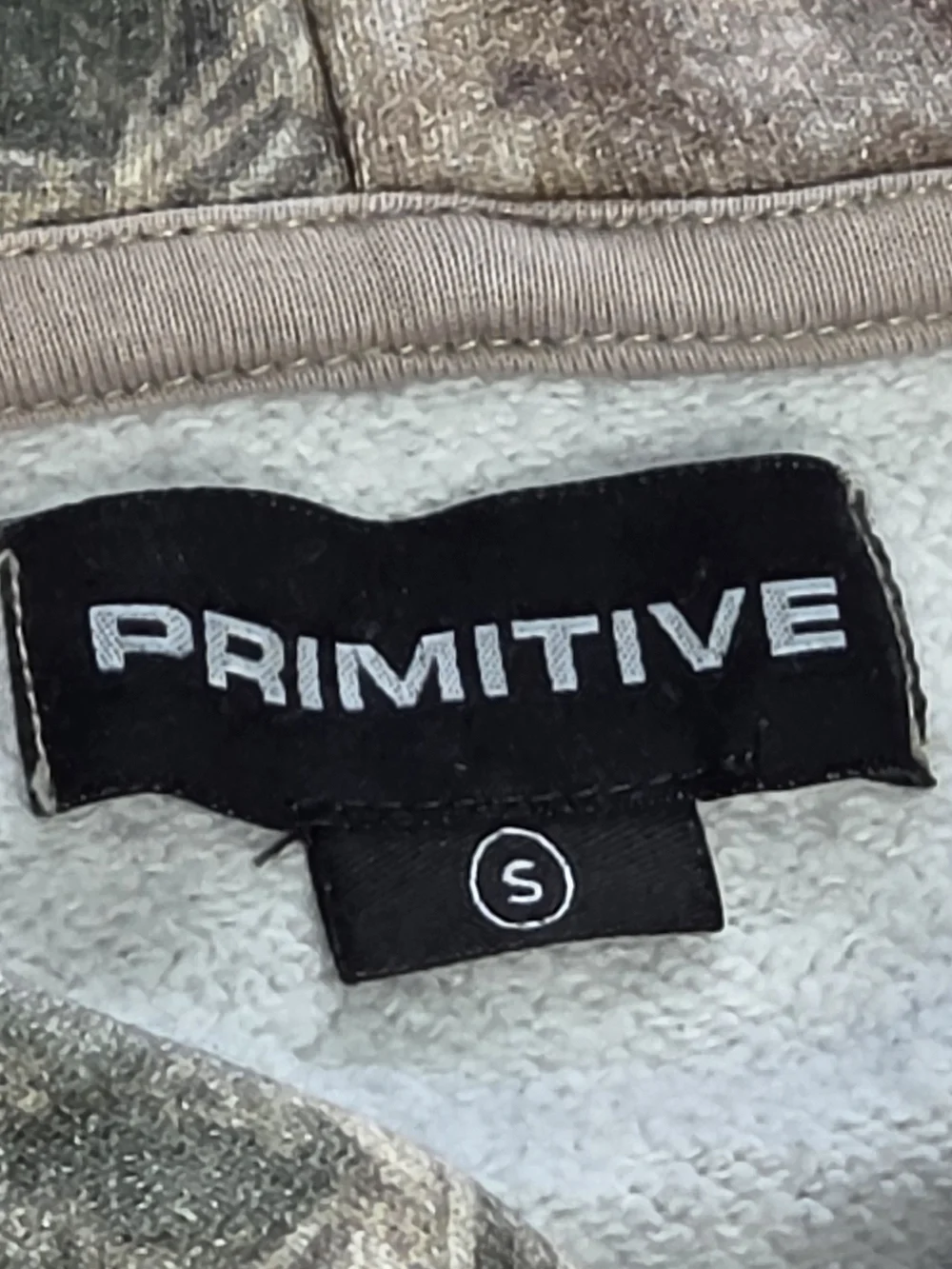 Primitive Men's Camo Crewneck Hoodie with White 'P' Logo